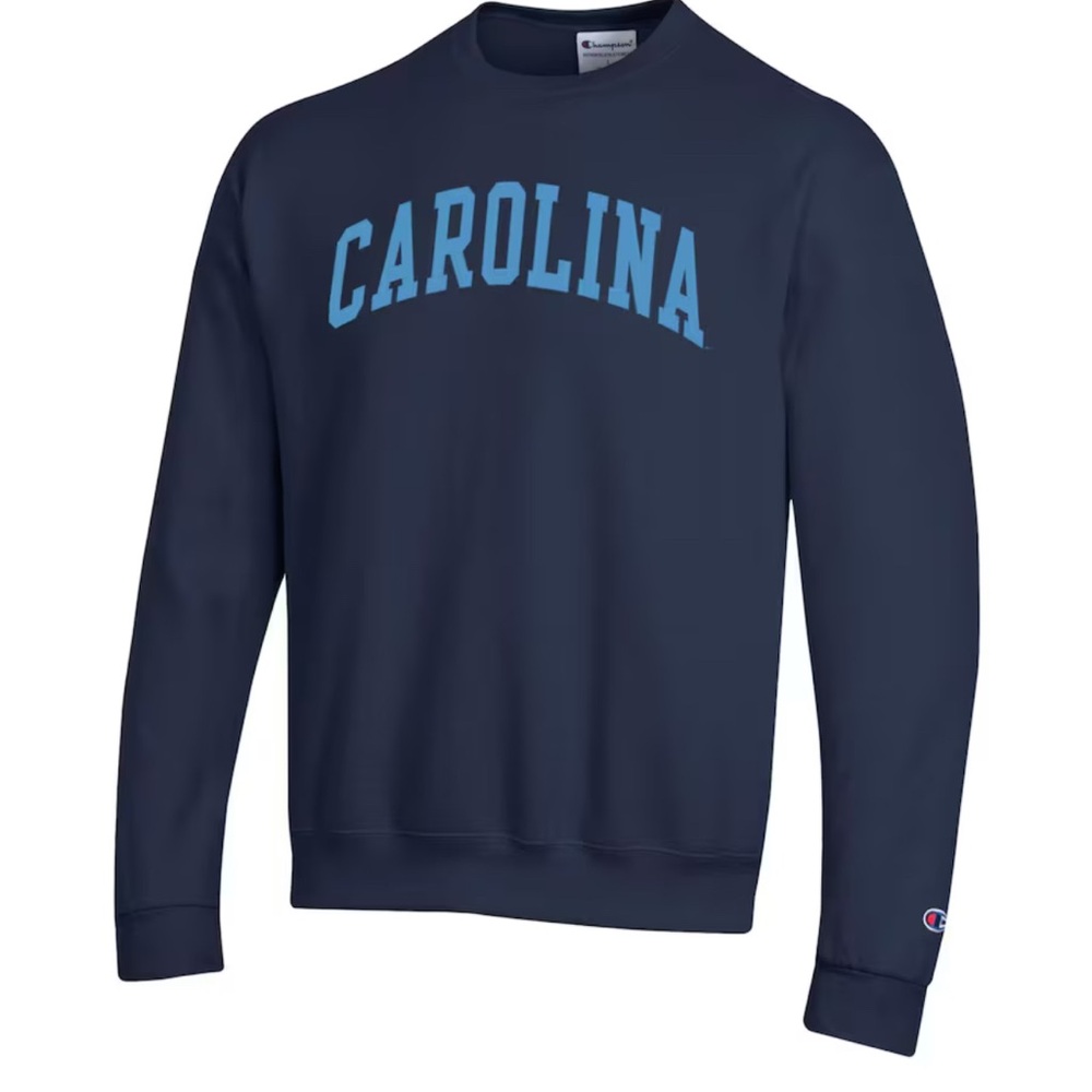 North Carolina Tar Heels Champion Basic Arch Fleece Pullover Sweatshirt - Navy